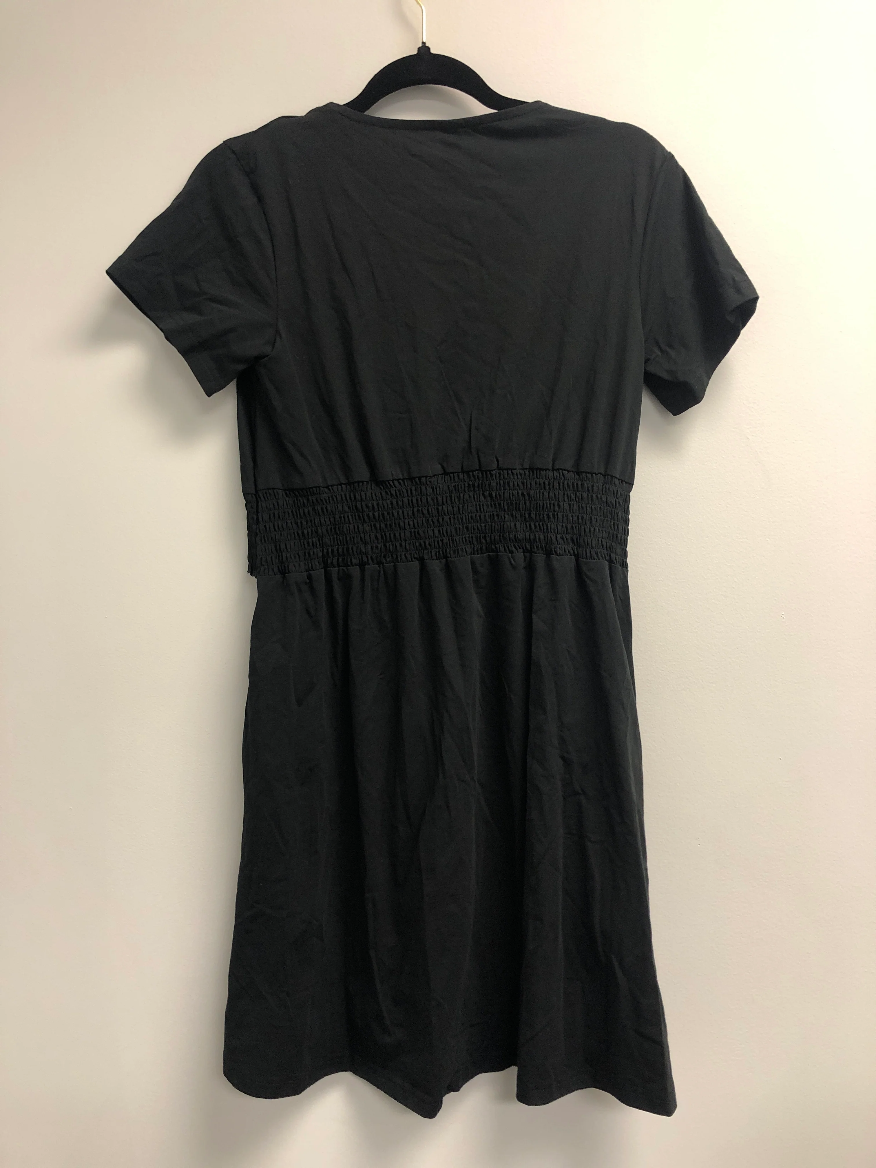 Outlet 6988 - Latched Mama Ruched Waist Nursing Dress - Black - Small - Image 2
