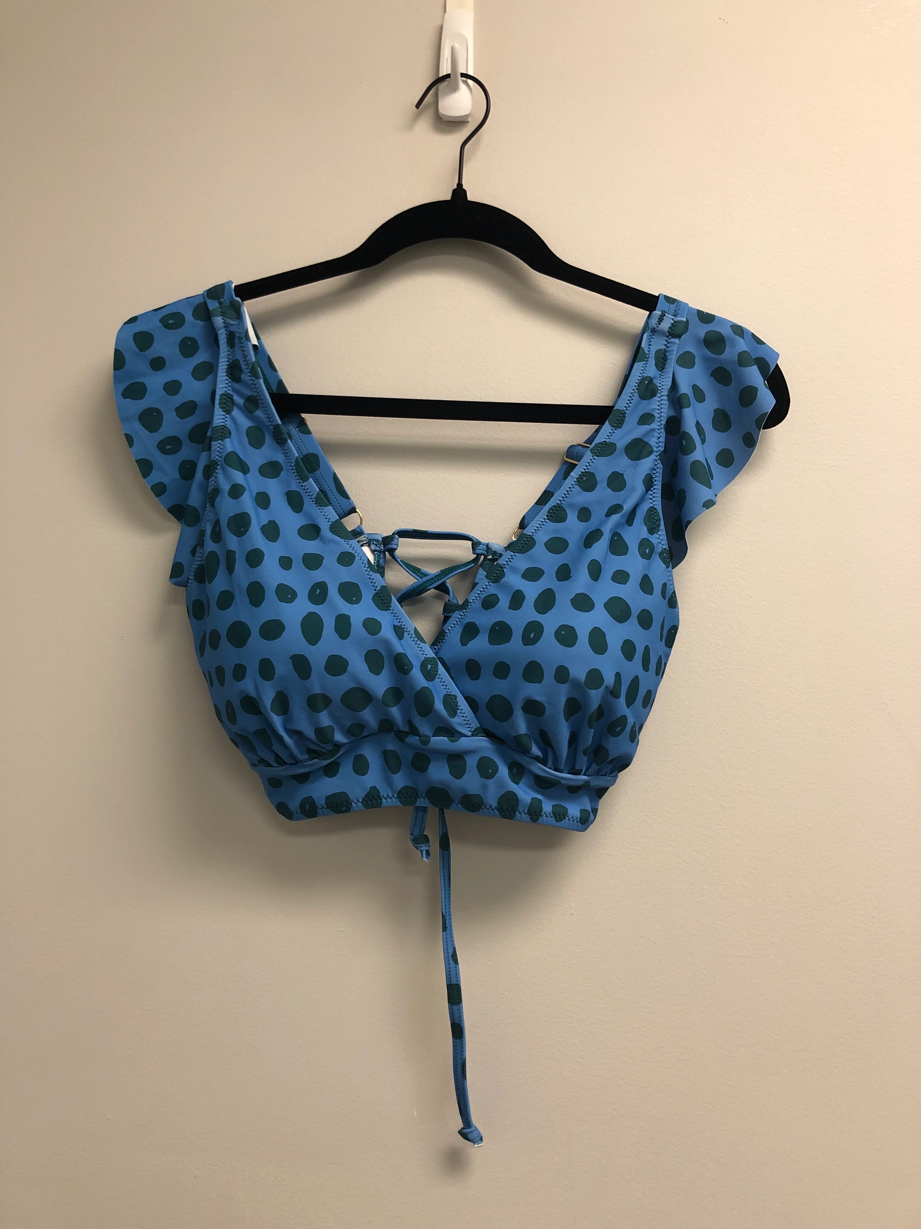 Outlet 6992 - Latched Mama Lace Up Nursing Swim Top - Final Sale - Teal Surf - Medium