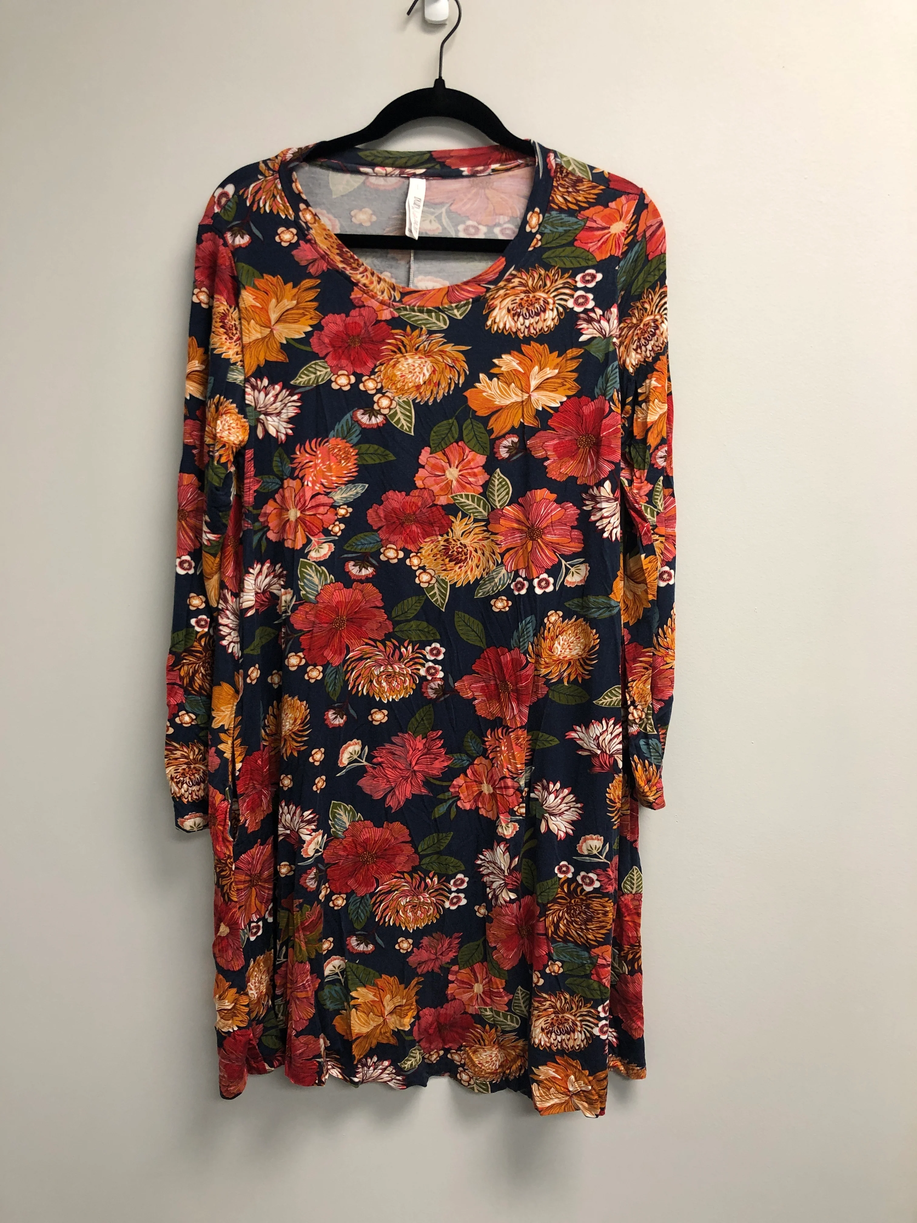 Outlet 7031 - Latched Mama Long Sleeve Swing Nursing Dress - Final Sale - Radio Retro - Large
