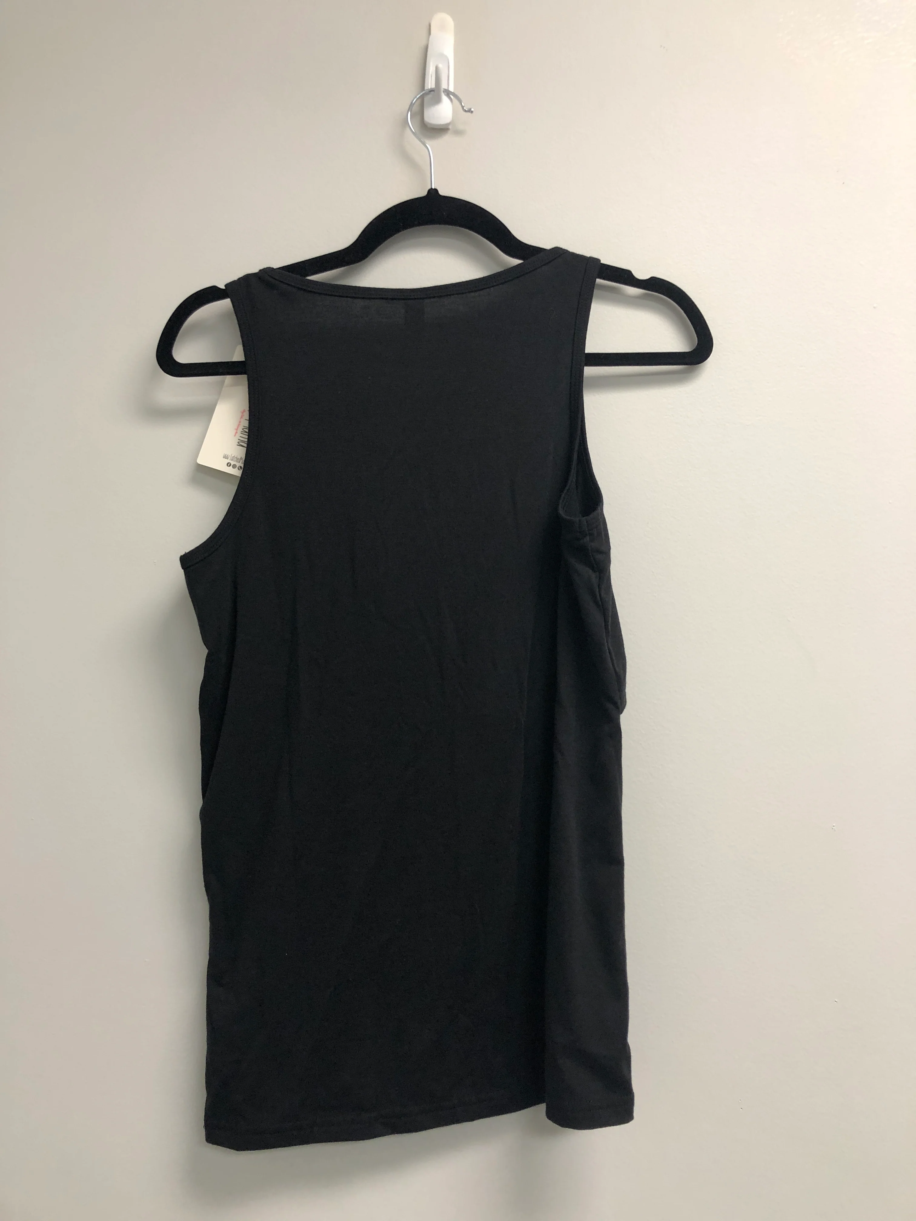 Outlet 7042 - Latched Mama Simple Nursing Tank - Final Sale - Black - Large - Image 2