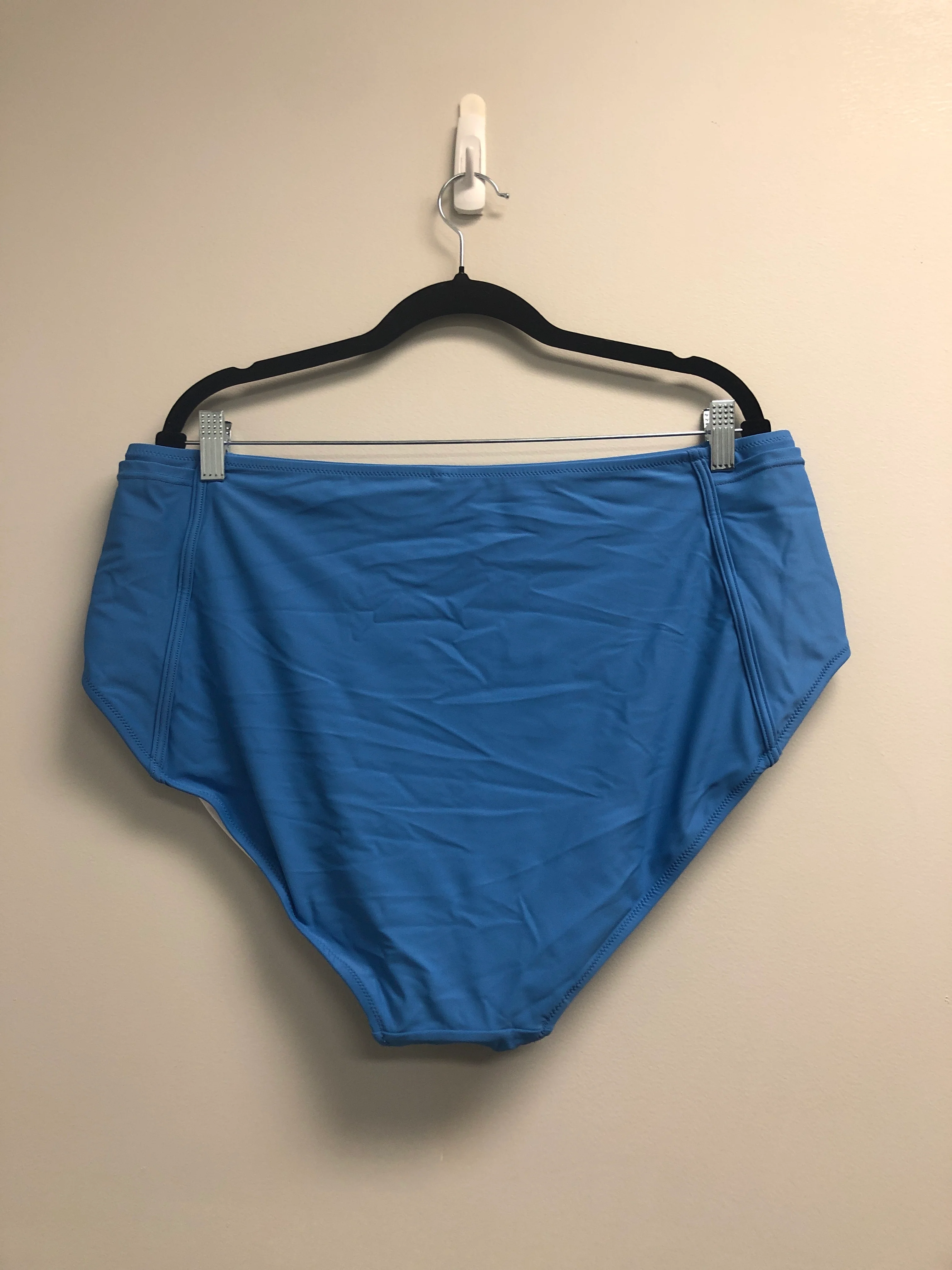 Outlet 7113 - Latched Mama High Waisted Swim Bottoms with Pockets - Final Sale - Surf Blue - 2X - Image 2