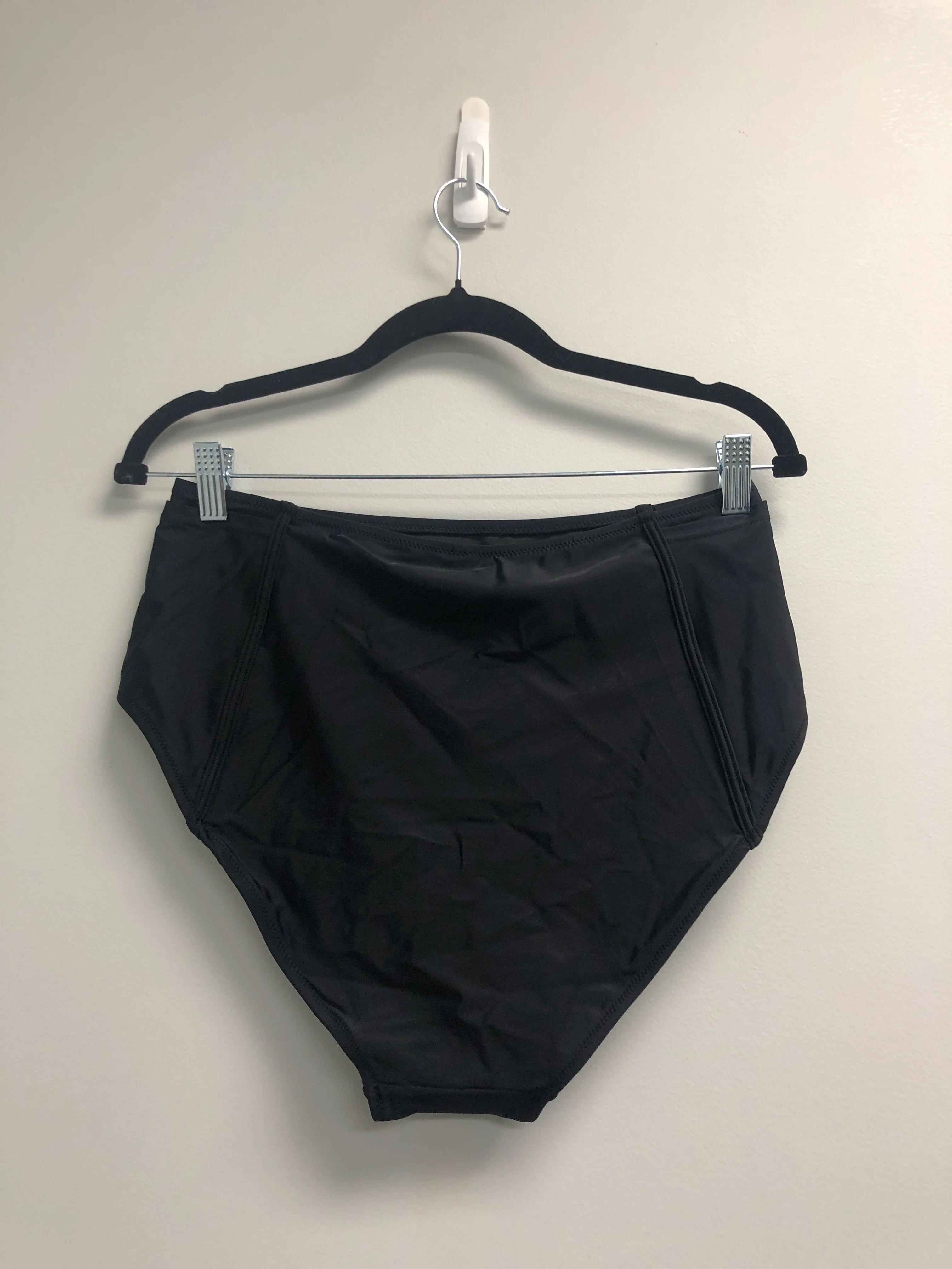Outlet 7117 - Latched Mama High Waisted Swim Bottoms with Pockets - Final Sale - Black - Medium - Image 2