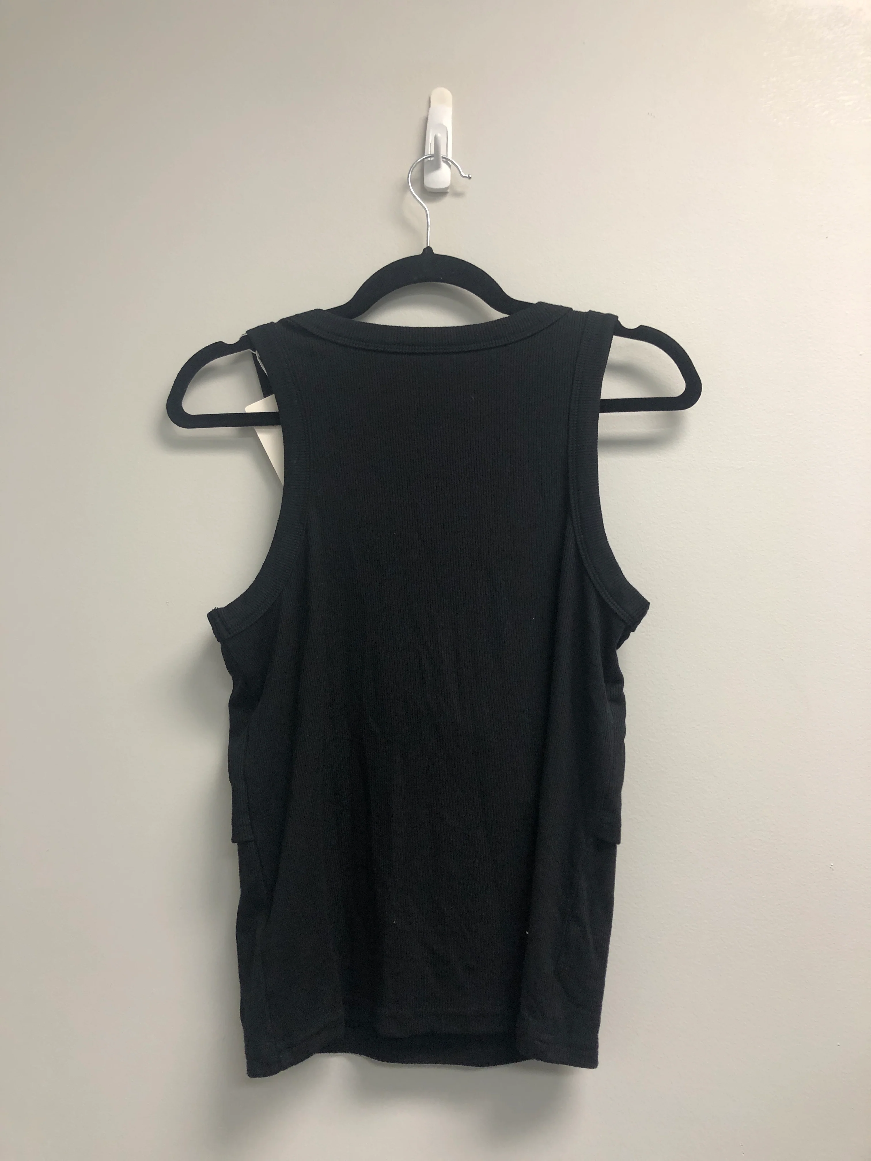 Outlet 7121 - Latched Mama Ribbed High Neck Nursing Tank - Black - Medium - Image 2