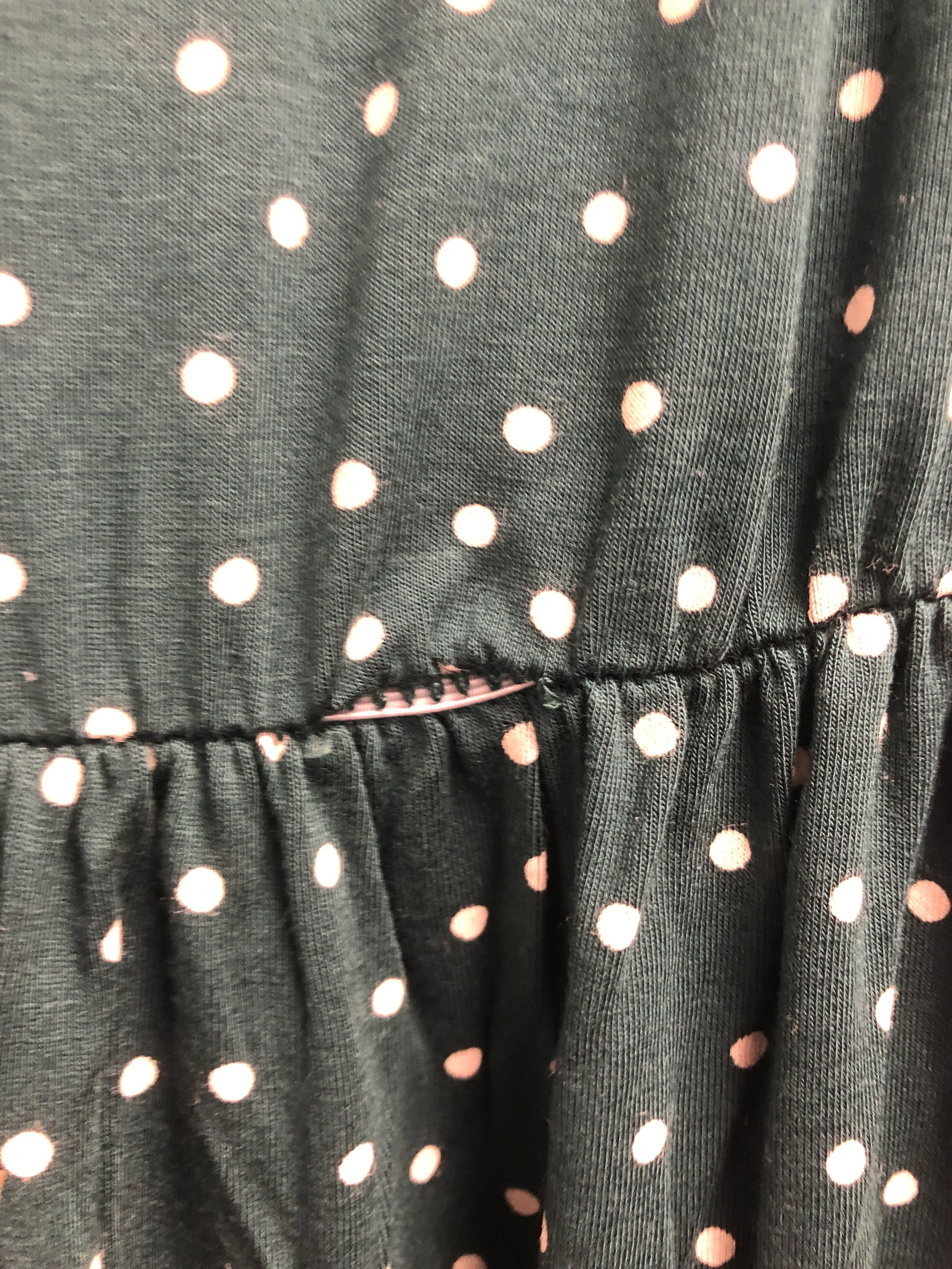 Outlet 7126 - Latched Mama Essential Boardwalk Nursing Dress - Forest Green Dots - Extra Large - Image 3