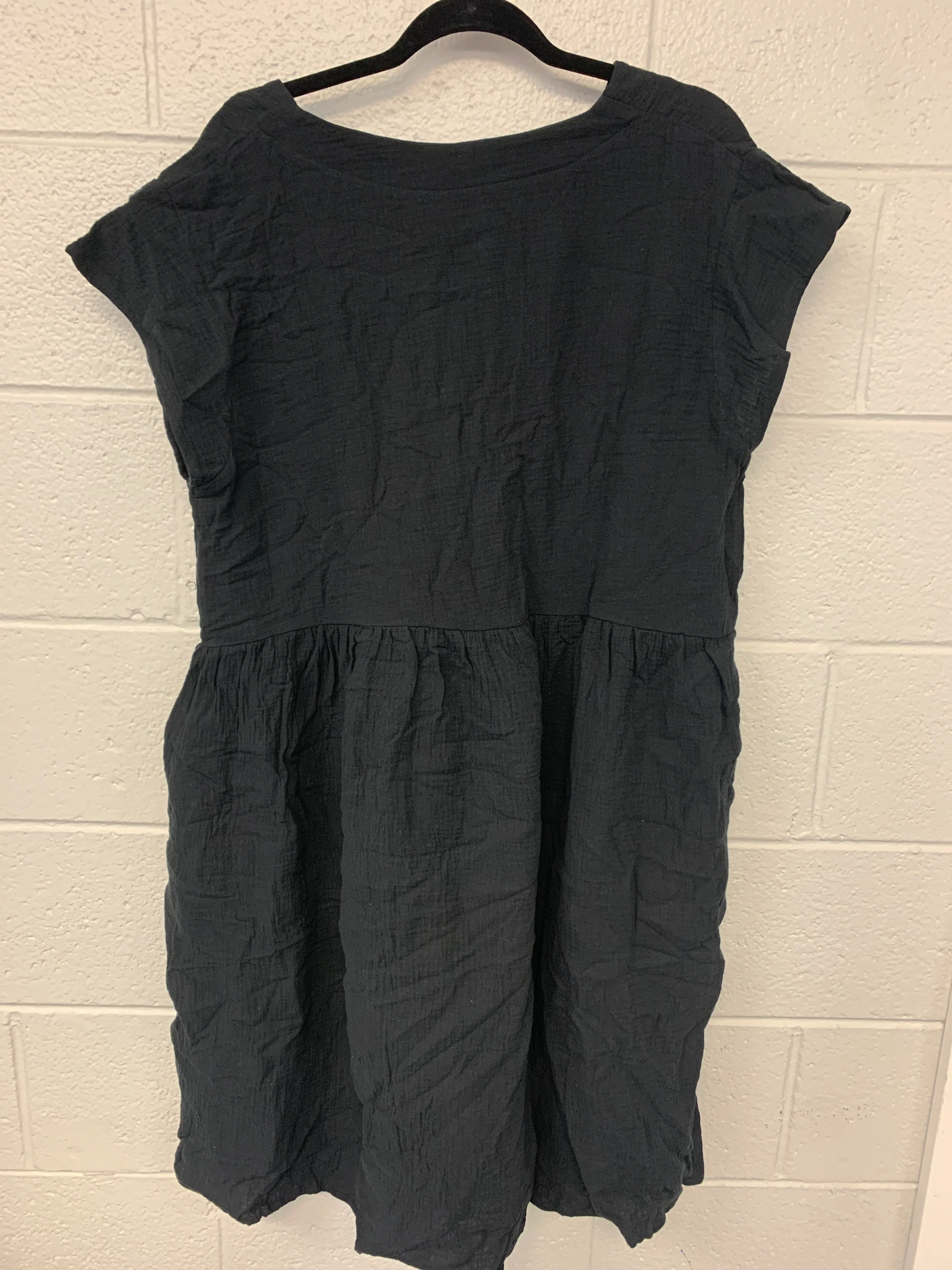Outlet 7175 - Latched Mama Coastline Cotton Zip Nursing Dress - Black - Large - Image 3