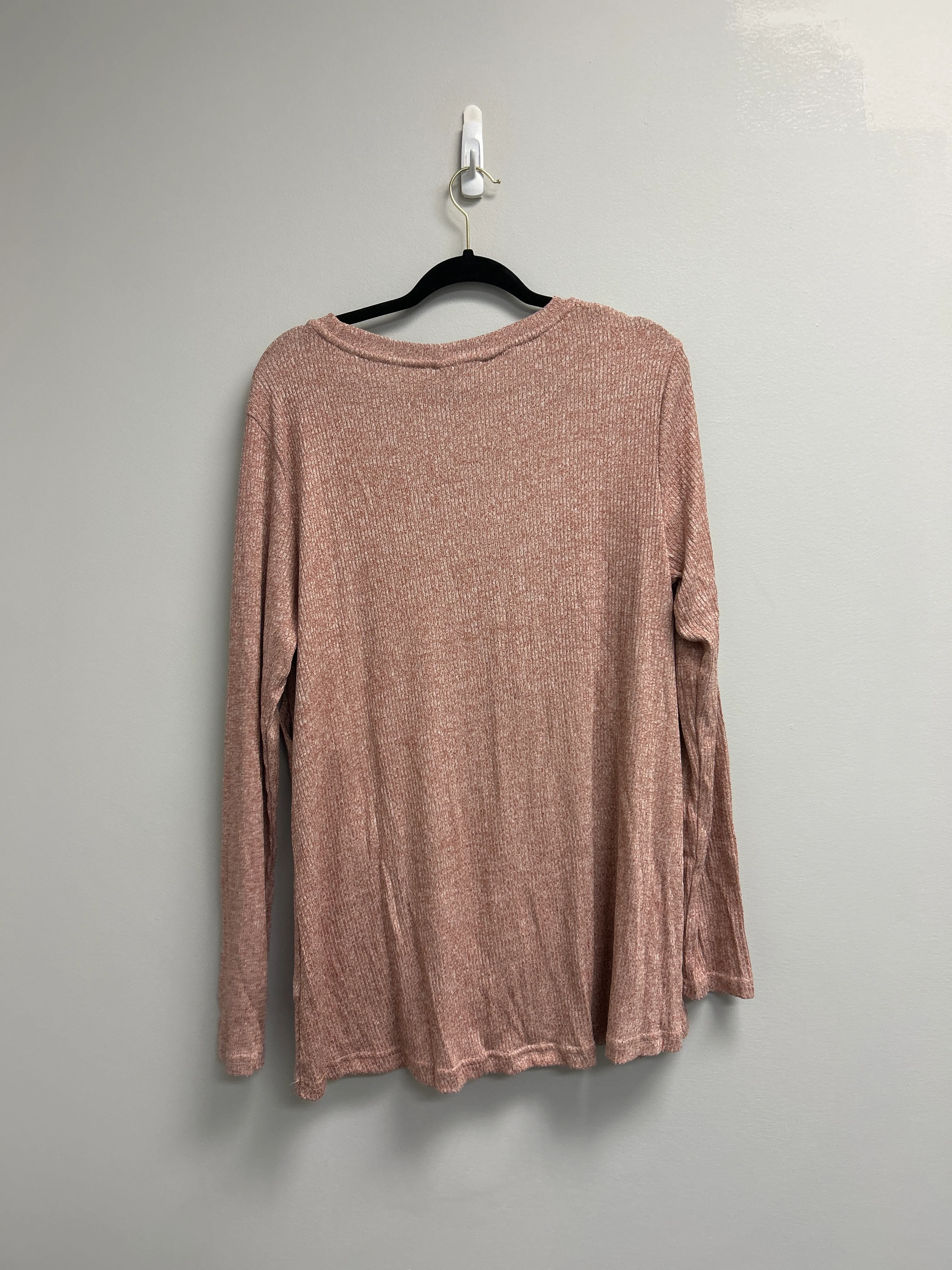 Outlet 7182 - Latched Mama Long Sleeve Twist Front Nursing Top - Final Sale - SANDSTONE - 1X - Image 2