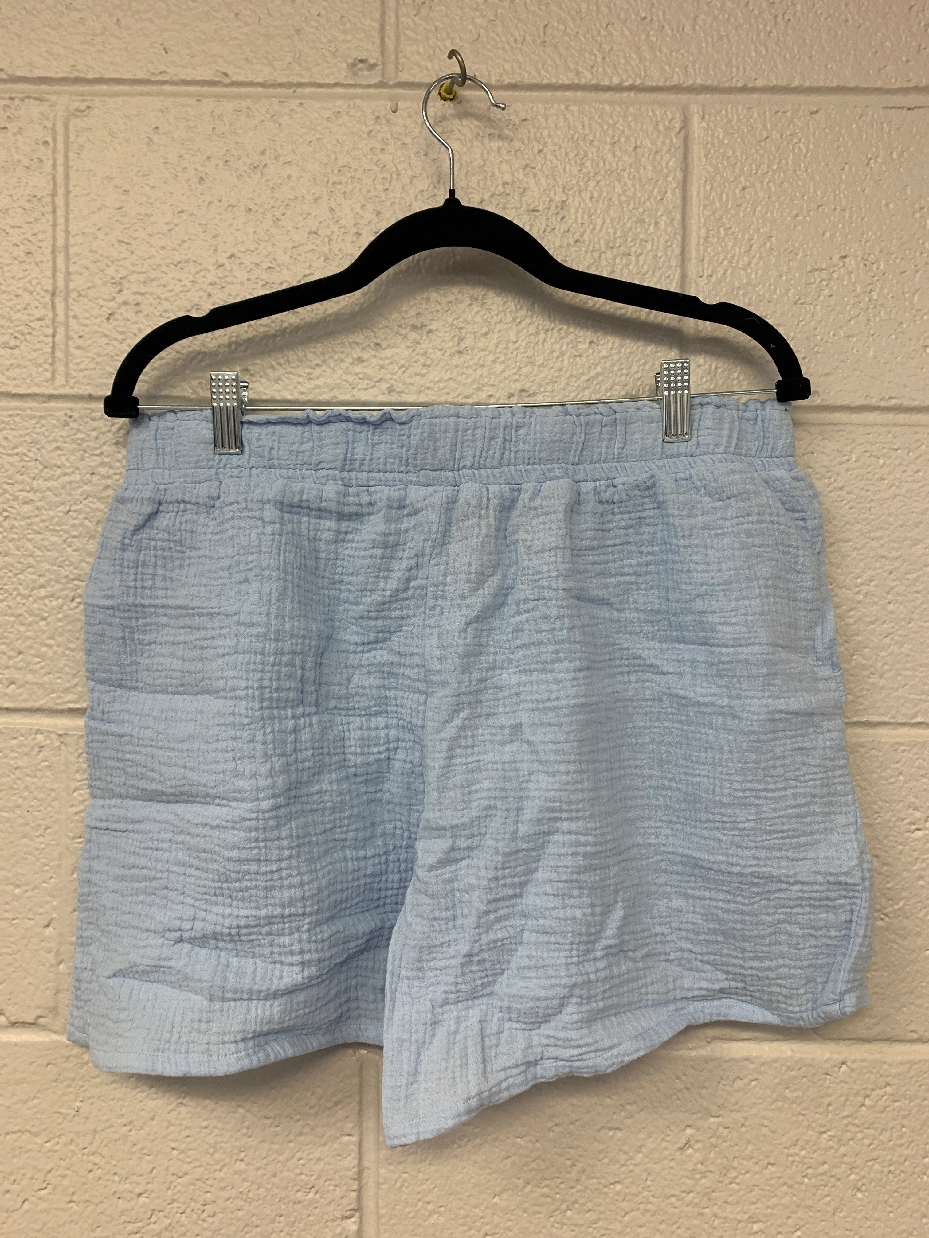 Outlet 7199 - Latched Mama Coastline Cotton Shorts - Skyblue - Large - Image 2