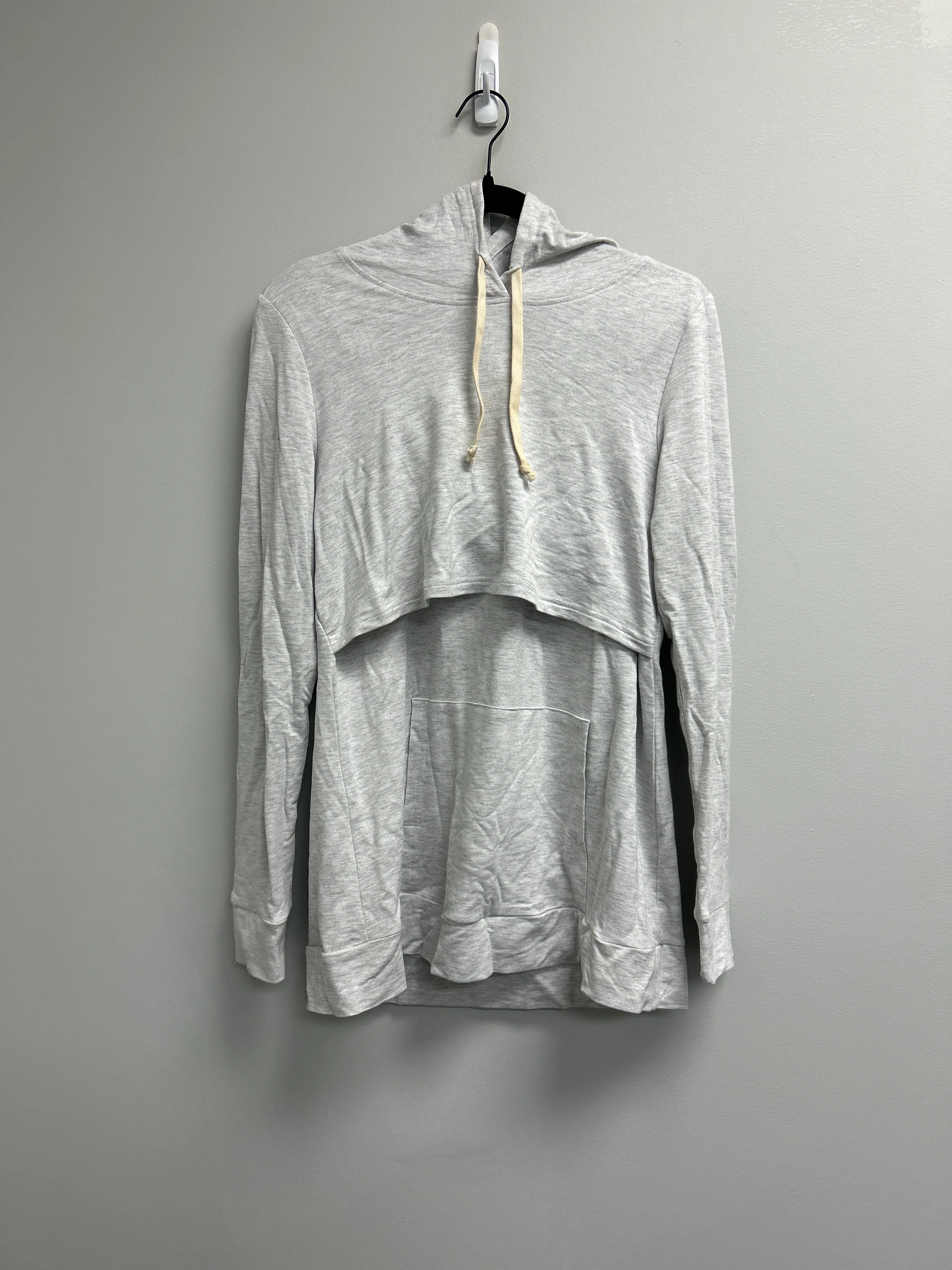 Outlet 7217 - Latched Mama Cloud Nursing Hoodie - HEATHERED OATMEAL - Medium