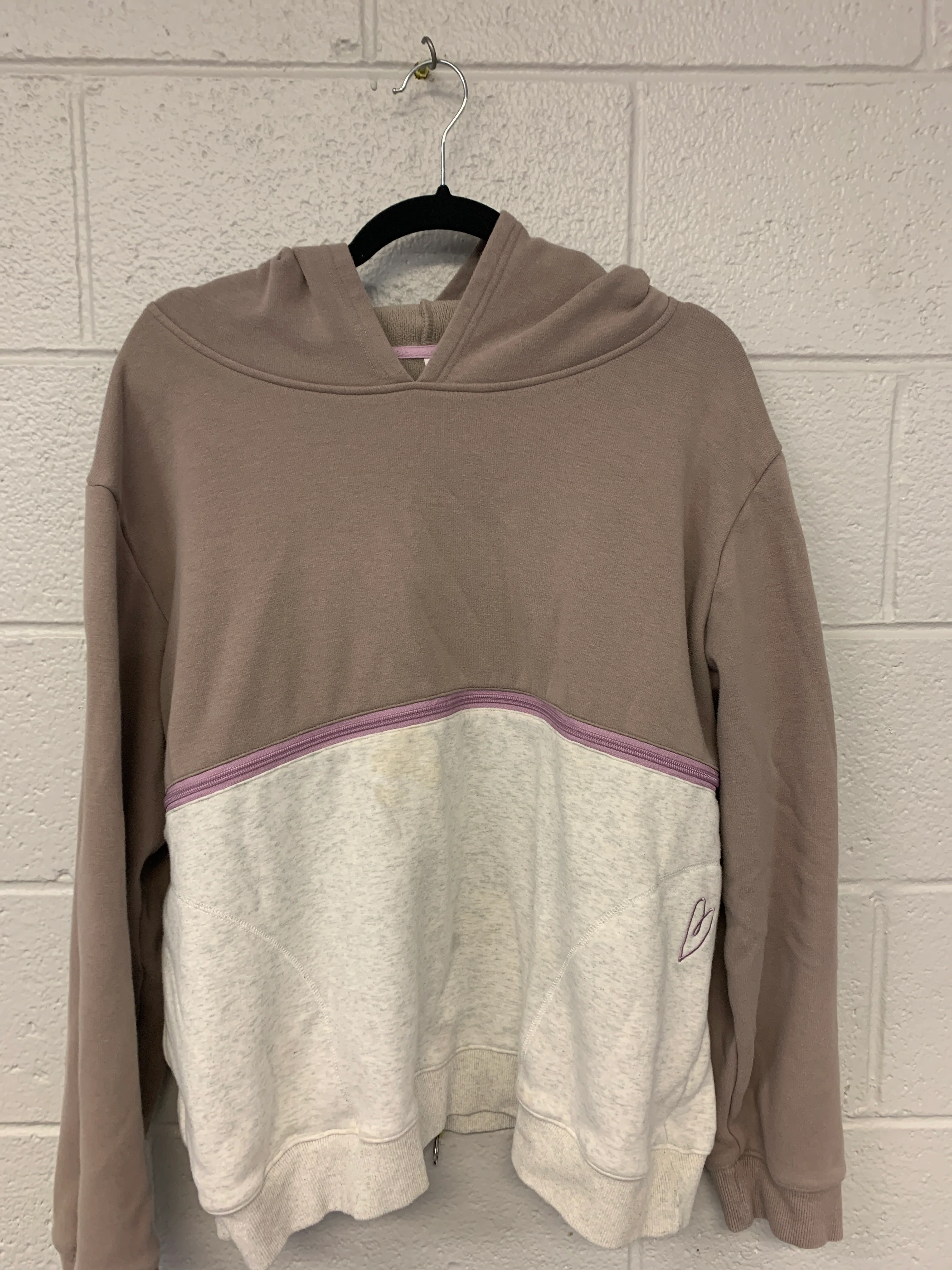 Outlet 7222 - Latched Mama Trailblazer Nursing Hoodie - Taupe/Oatmeal - 2X