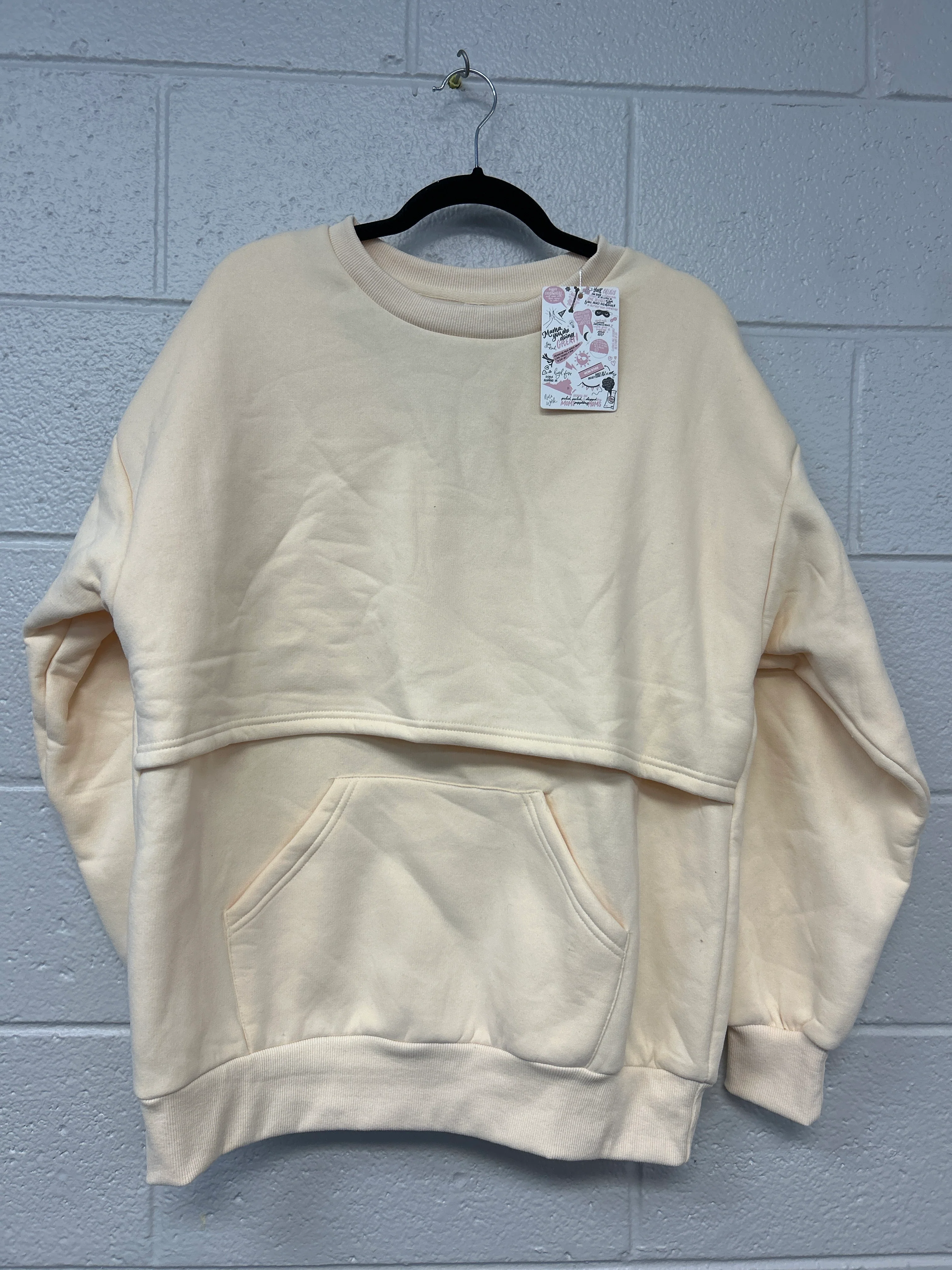 Outlet 7234 - Latched Mama Snuggle-Up Nursing Sweatshirt - Cream - Large