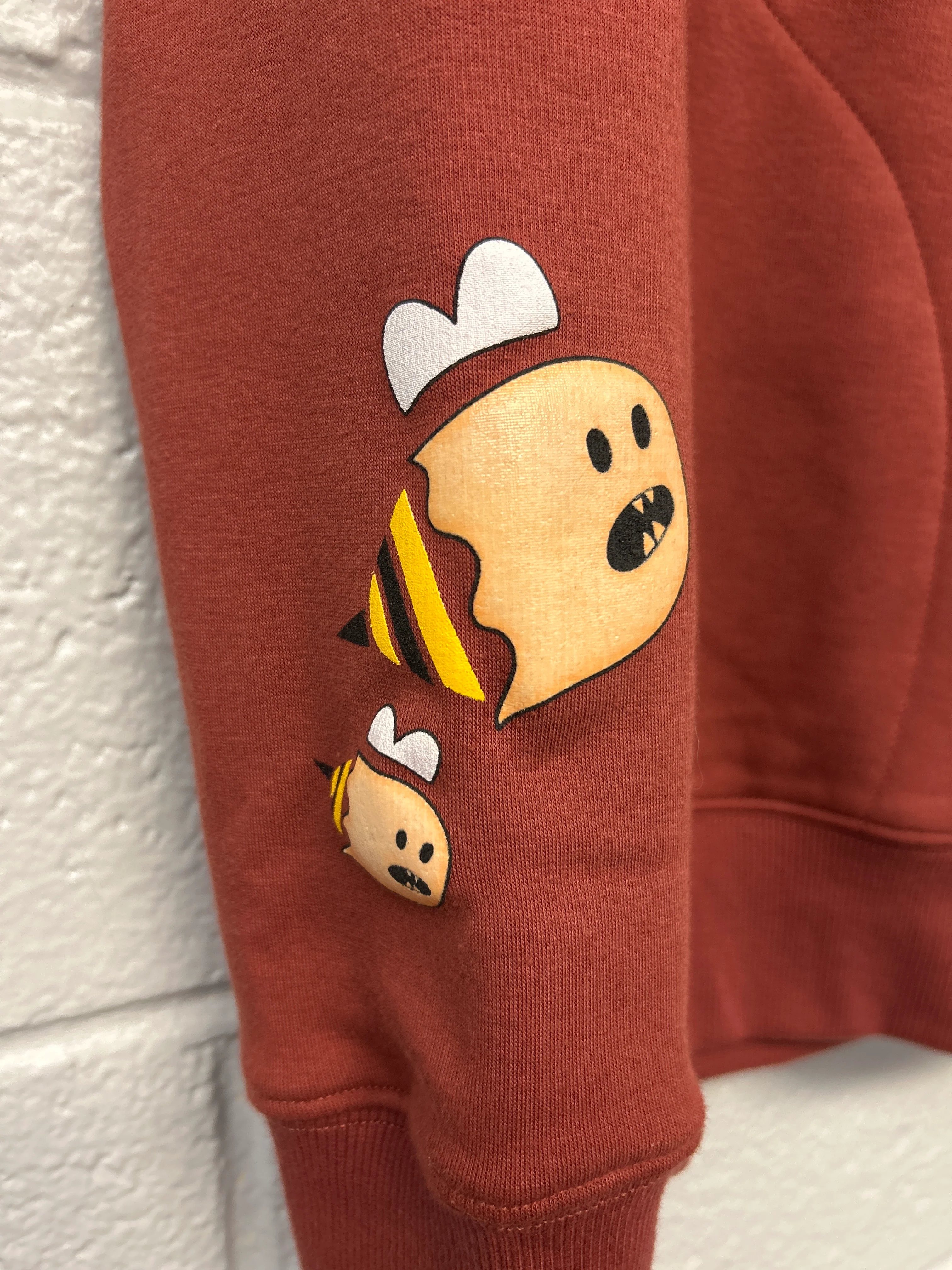 Outlet 7237 - The Latched Mama Heavy Hoodie - Boo Bees - Rust - Large - Image 2