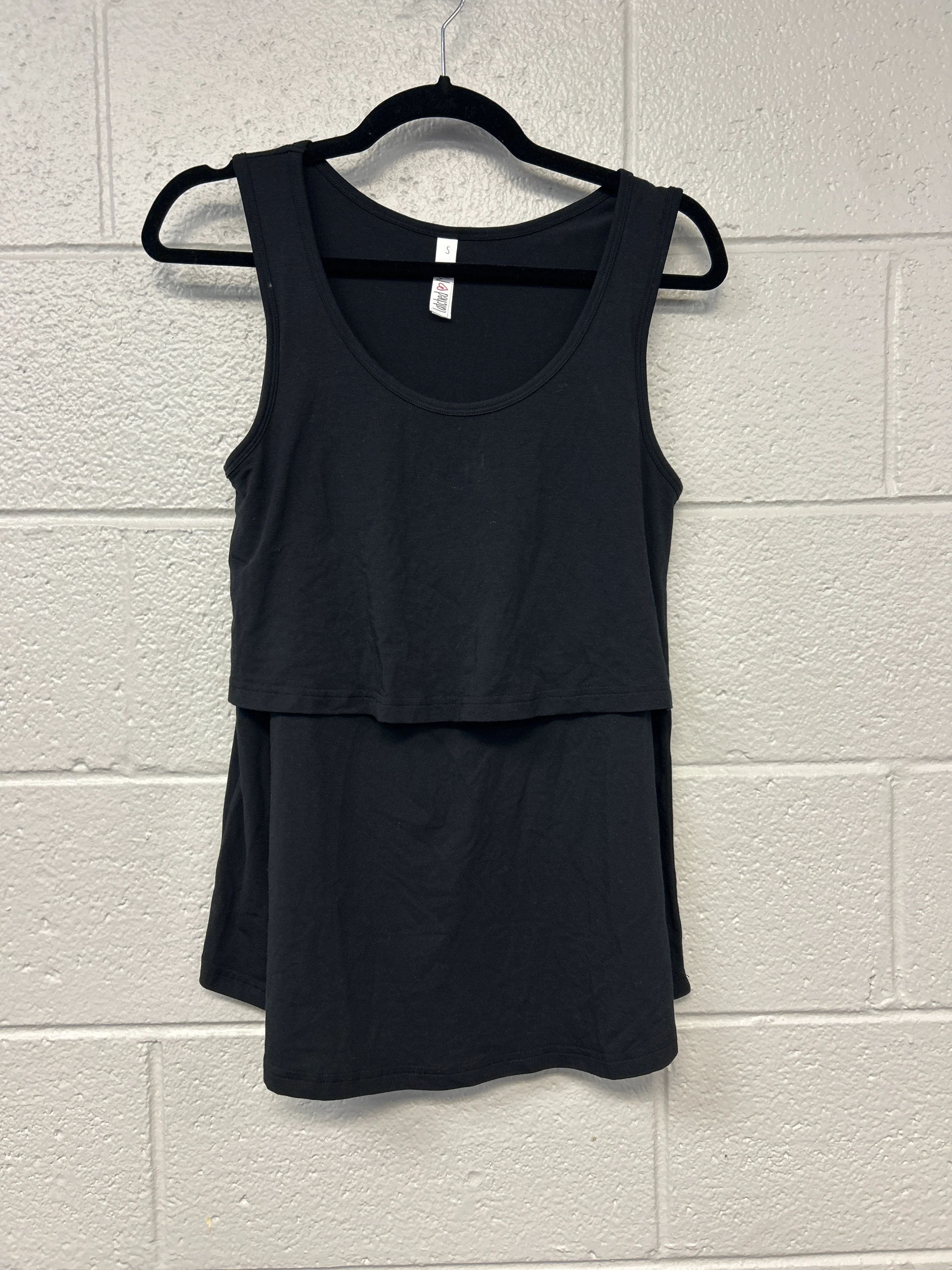 Outlet 7240 - Latched Mama Boyfriend Nursing Swing Tank - Black - Small