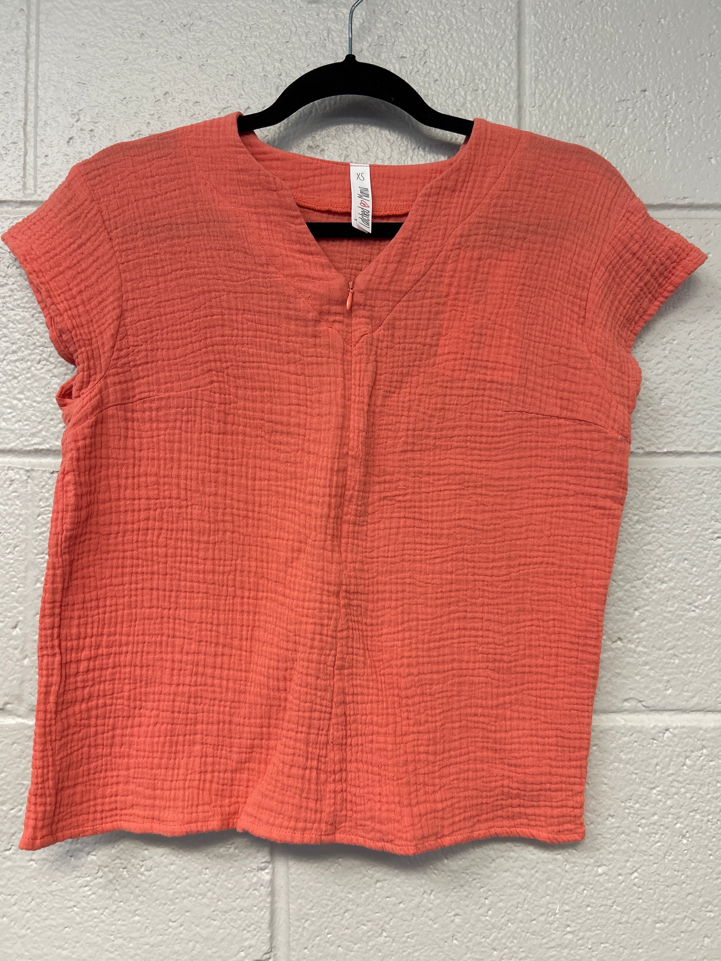 Outlet 7261 - Latched Mama Coastline Cotton Nursing Top - SUNRISE - Extra Small