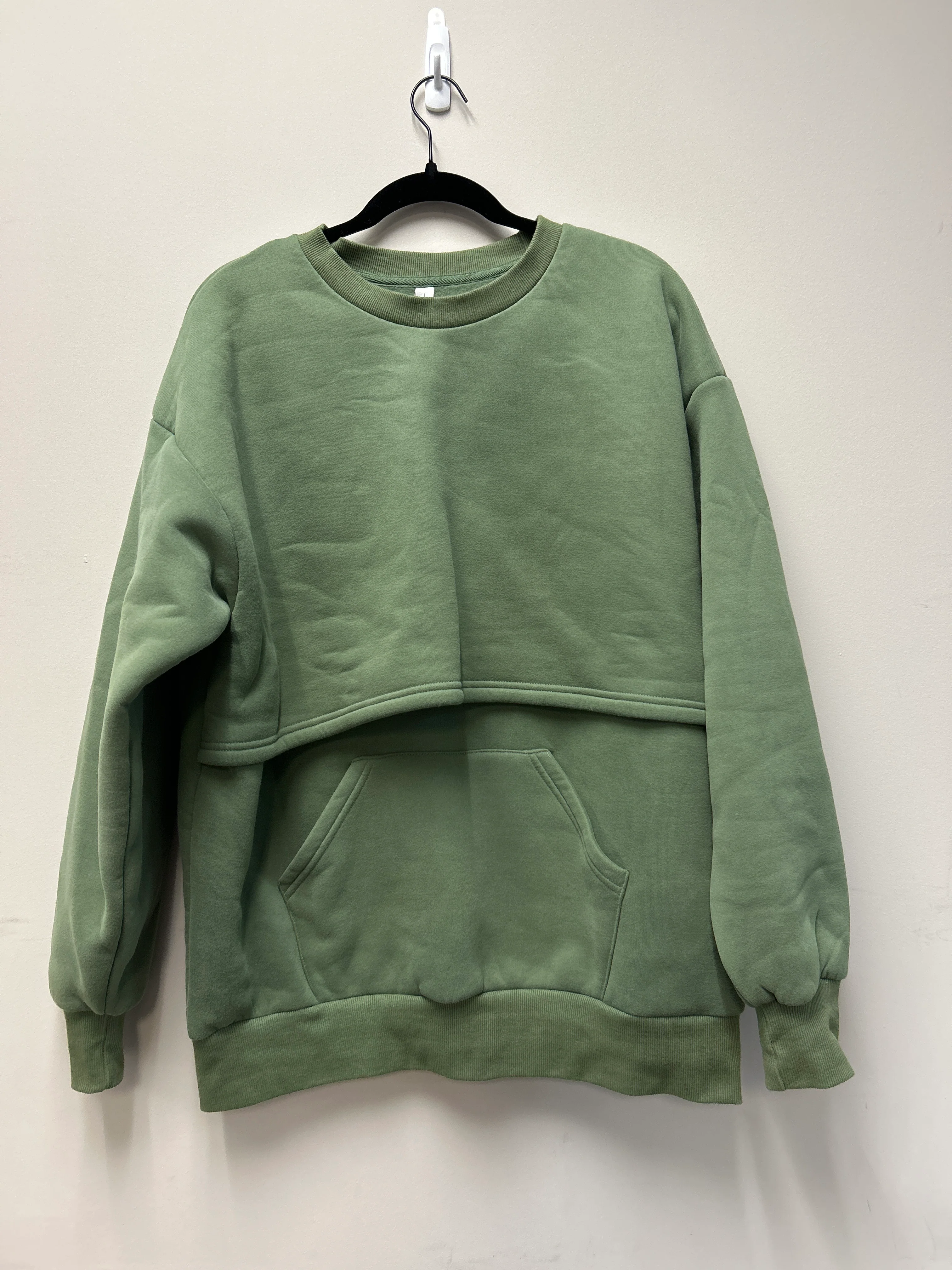 Outlet 7262 - Latched Mama 635 Snuggle-Up Nursing Pullover - Green - Large