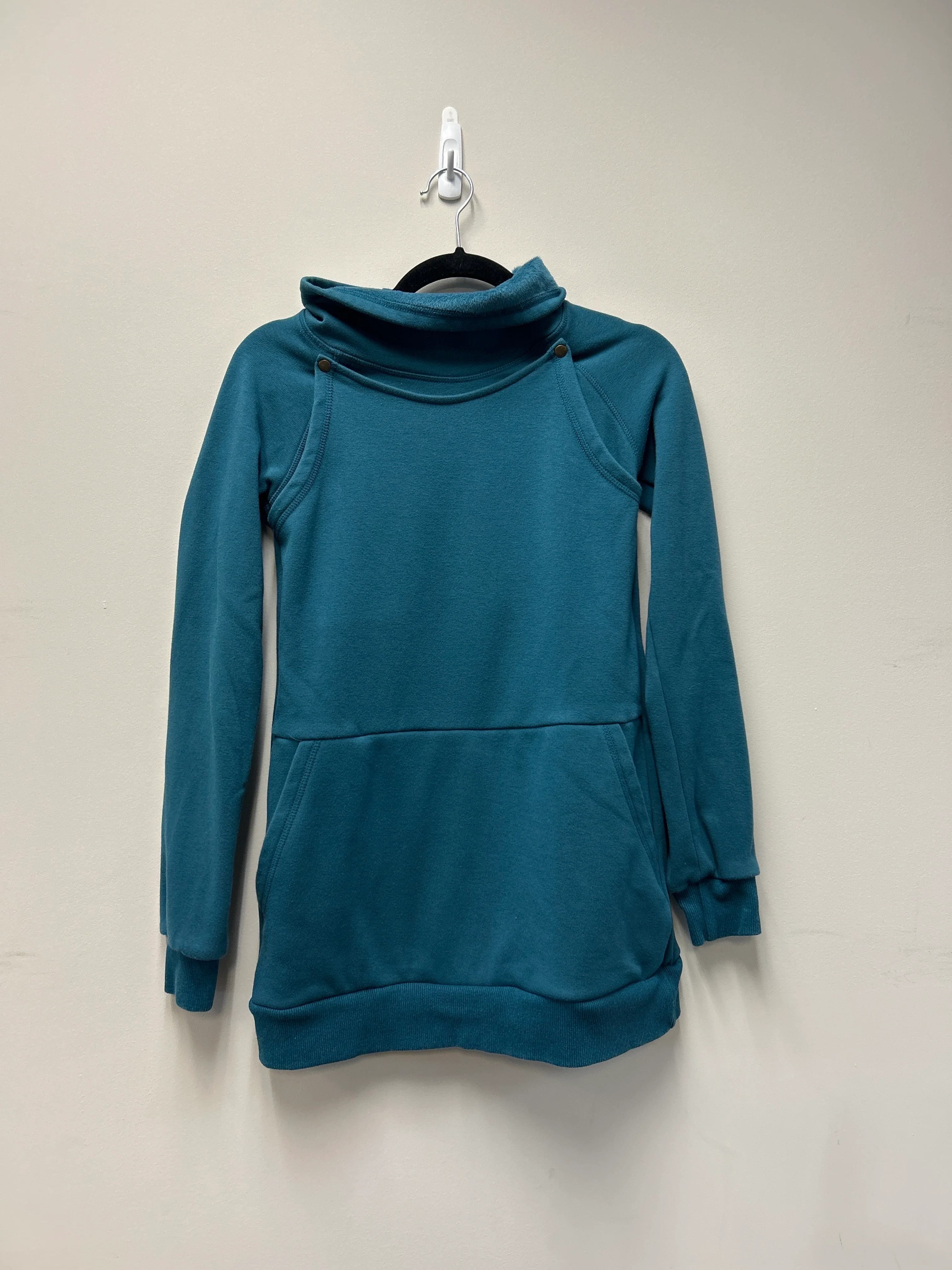 Outlet 7279 - Latched Mama Harbor Snap Nursing Pullover - PEACOCK - Extra Small