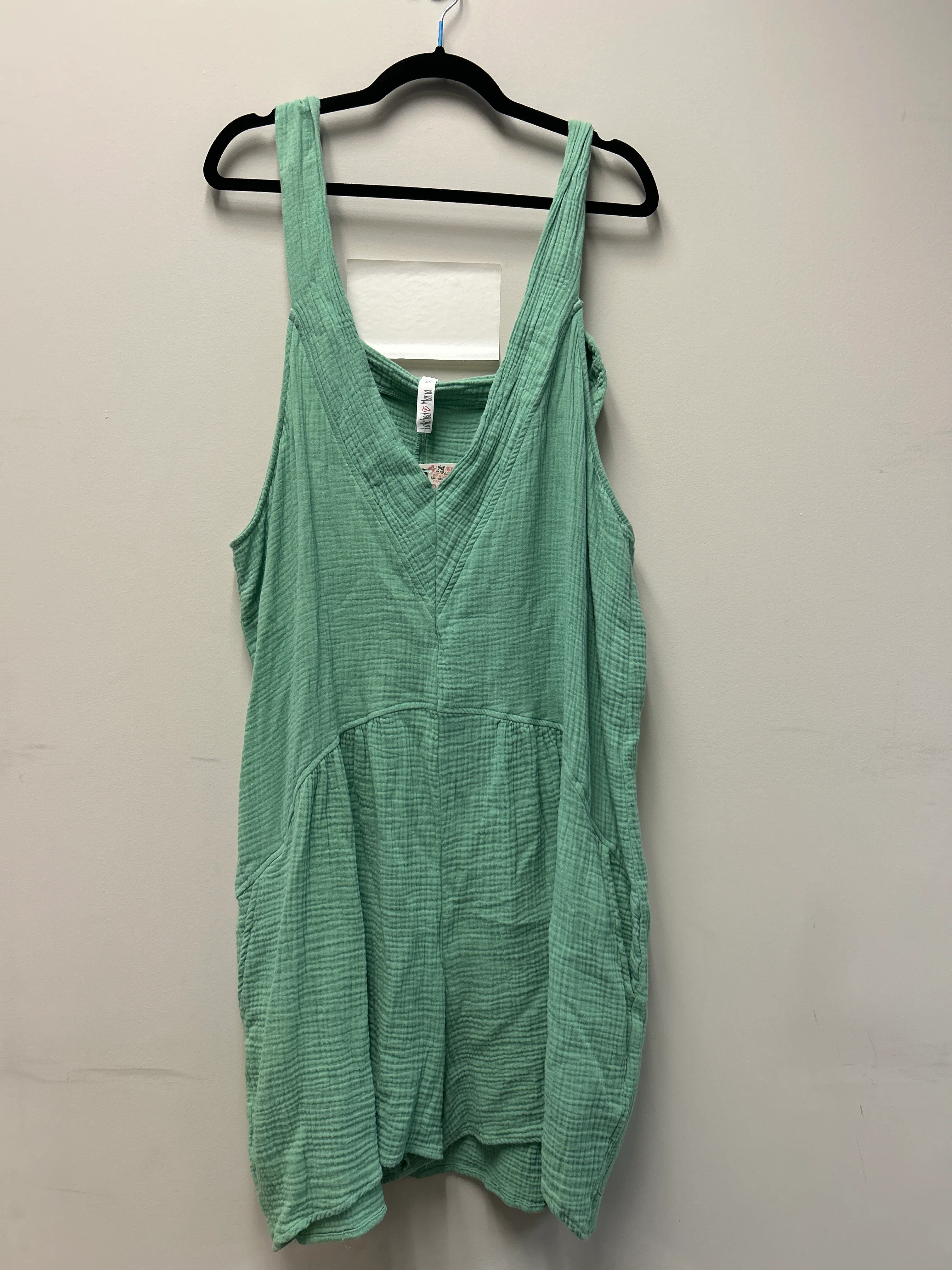 Outlet 7294 - Latched Mama Coastline Nursing Overalls - Final Sale - SEAFOAM - 2X