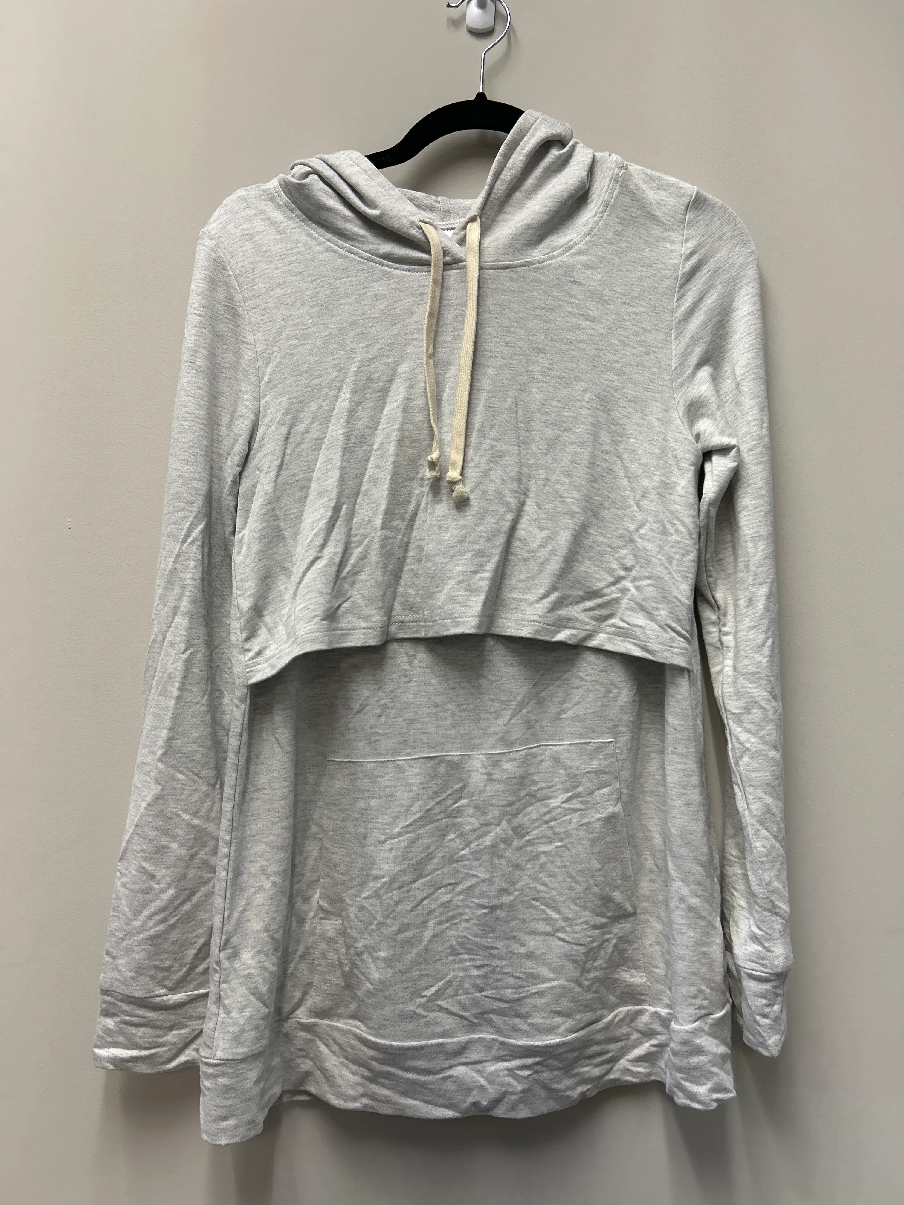 Outlet 7307 - Latched Mama Cloud Nursing Hoodie - Heathered Oatmeal - Small